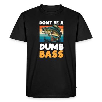 Don't be a dumb perch for all fishing fans. - Men's Premium Organic T-Shirt - black - Front - Nico (187cm)