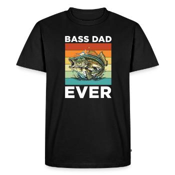 Bass Dad Ever For All Fishing Fans - Men's Premium Organic T-Shirt - black - Front - Nico (187cm)