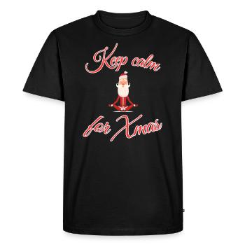 Méditation du Père Noël - T-shirt Premium bio Homme - noir - Devant - Nico (187cm)