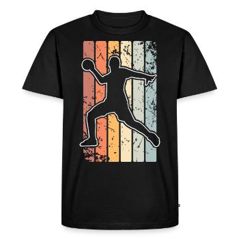 Handball - T-shirt Premium bio Homme - noir - Devant - Nico (187cm)