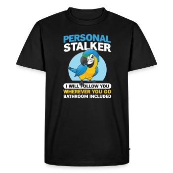 Traqueur personnel pour tous les fans d’oiseaux - T-shirt Premium bio Homme - noir - Devant - Nico (187cm)
