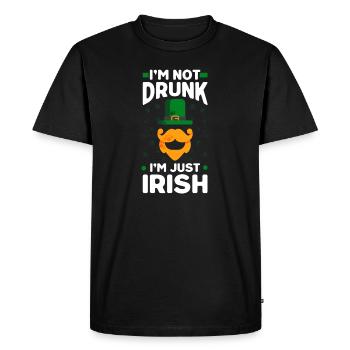 Je ne suis pas ivre, je suis juste un saint irlandais - T-shirt Premium bio Homme - noir - Devant - Nico (187cm)