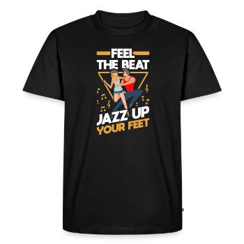 Sentez le rythme Jazzez vos pieds Dance Energy - T-shirt Premium bio Homme - noir - Devant - Nico (187cm)