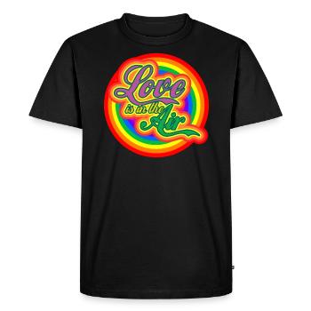 fierté de l’amour LGBTQIA+ pridedesigncontest2024 - T-shirt Premium bio Homme - noir - Devant - Nico (187cm)