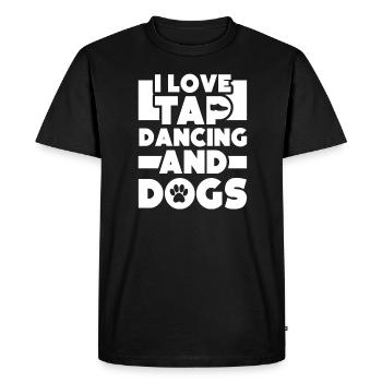J’adore les claquettes et les chiens - T-shirt Premium bio Homme - noir - Devant - Nico (187cm)