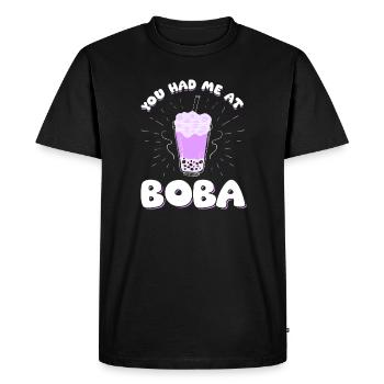 Tu m’as eu avec Boba - T-shirt Premium bio Homme - noir - Devant - Nico (187cm)