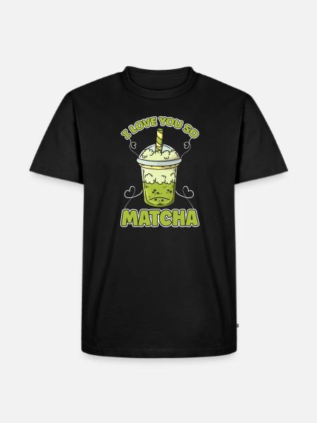 I Love You So Matcha - Men's Premium Organic T-Shirt - black
