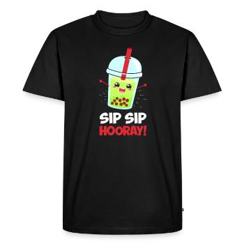 Sip Sip Hourra - T-shirt Premium bio Homme - noir - Devant - Nico (187cm)