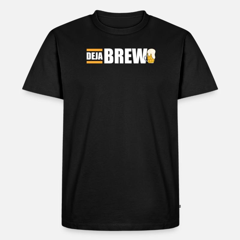 Deja-bräu - Männer Premium Bio T-Shirt - Schwarz