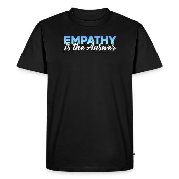 L’empathie est la réponse - T-shirt Premium bio Homme - noir - Devant - Nico (187cm)