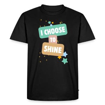 Je choisis de briller - T-shirt Premium bio Homme - noir - Devant - Nico (187cm)
