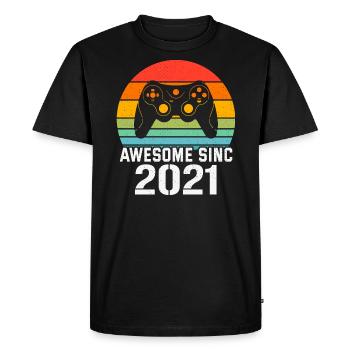 Cadeau Anniversaire 2021 Pour Tous les Gamers 2021 - T-shirt Premium bio Homme - noir - Devant - Nico (187cm)
