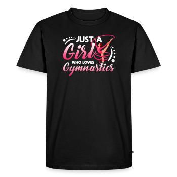 Just a girl who loves gymnastics - Men's Premium Organic T-Shirt - black - Front - Nico (187cm)