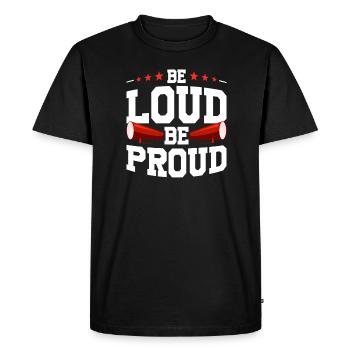 Be loud, be proud - Men's Premium Organic T-Shirt - black - Front - Nico (187cm)