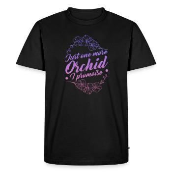 Je promets une autre orchidée - T-shirt Premium bio Homme - noir - Devant - Nico (187cm)