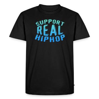 Soutenez le vrai hip-hop - T-shirt Premium bio Homme - noir - Devant - Nico (187cm)