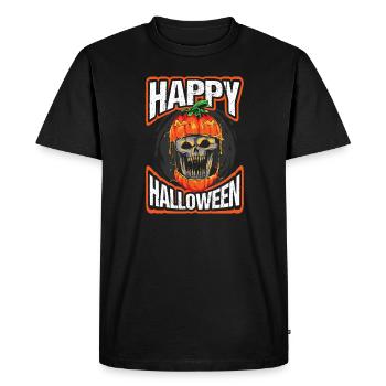 Happy Halloween - Men's Premium Organic T-Shirt - black - Front - Nico (187cm)