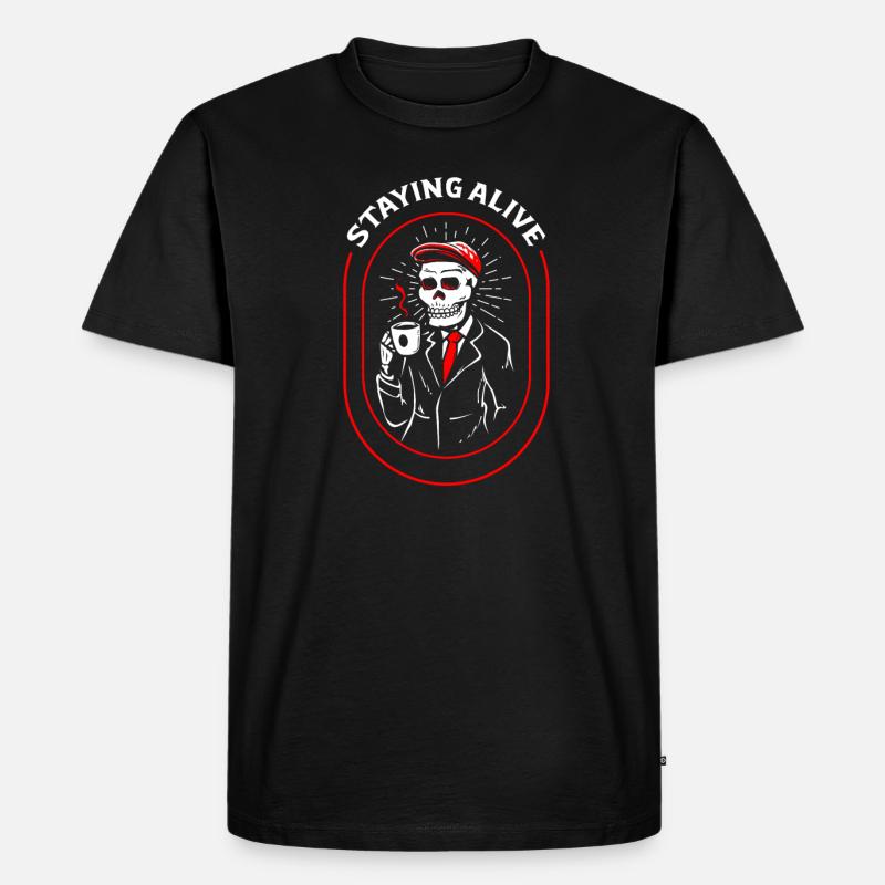 Staying alive - Men's Premium Organic T-Shirt - black