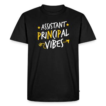 Vibes de l’assistant principal - T-shirt Premium bio Homme - noir - Devant - Nico (187cm)