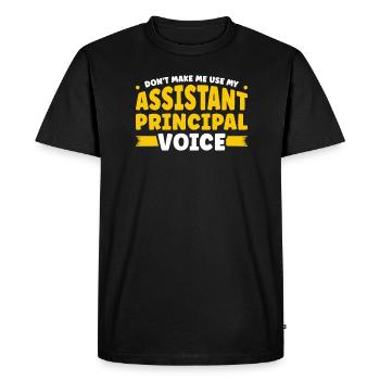 Not assistant to the headmistress voice - Men's Premium Organic T-Shirt - black - Front - Nico (187cm)