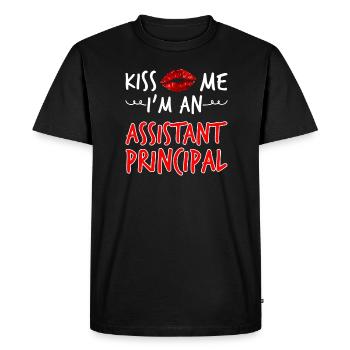 Embrasse-moi, je suis un mandataire - T-shirt Premium bio Homme - noir - Devant - Nico (187cm)