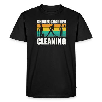Choreographer Cleaning - Men's Premium Organic T-Shirt - black - Front - Nico (187cm)