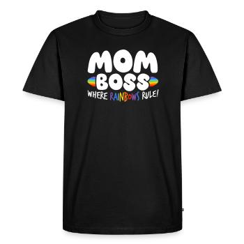 Mama Chef Where rainbows reign - Men's Premium Organic T-Shirt - black - Front - Nico (187cm)