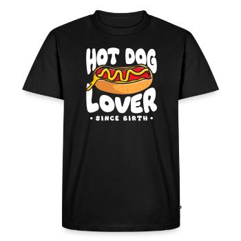 Amateurs de hot-dogs depuis la naissance - T-shirt Premium bio Homme - noir - Devant - Nico (187cm)