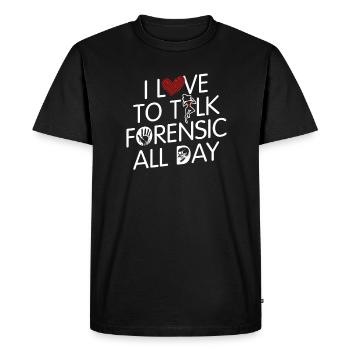 I love doing forensics all day long. - Men's Premium Organic T-Shirt - black - Front - Nico (187cm)