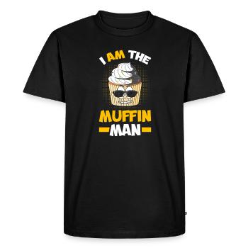 I'm the muffin man - Men's Premium Organic T-Shirt - black - Front - Nico (187cm)