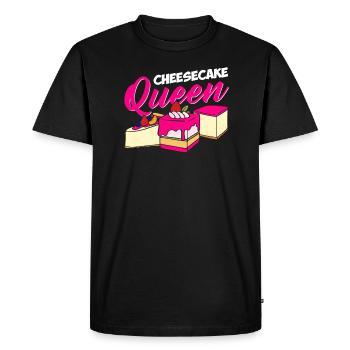Cheesecake Queen pour tous les gâteaux et - T-shirt Premium bio Homme - noir - Devant - Nico (187cm)
