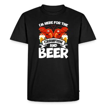 I'm just here for Crawfish and I'm here for a lot of fun. - Men's Premium Organic T-Shirt - black - Front - Nico (187cm)