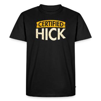 Certifié Hillbilly pour tous - T-shirt Premium bio Homme - noir - Devant - Nico (187cm)