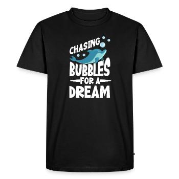 On the hunt for bubbles for a dream - - Men's Premium Organic T-Shirt - black - Front - Nico (187cm)