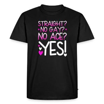 Heterosexual? Not gay? Noace? Yes! - Men's Premium Organic T-Shirt - black - Front - Nico (187cm)