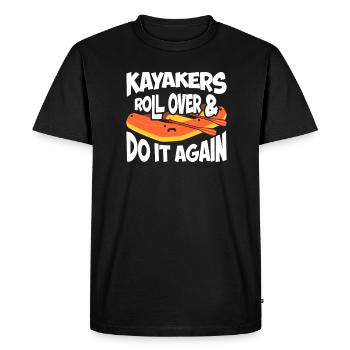 Les kayakistes se renversent - T-shirt Premium bio Homme - noir - Devant - Nico (187cm)