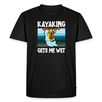 Le kayak me mouille - T-shirt Premium bio Homme - noir - Devant - Nico (187cm)