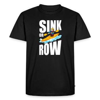 Naufrage ou aviron - T-shirt Premium bio Homme - noir - Devant - Nico (187cm)