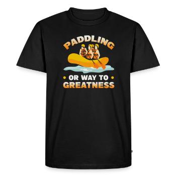 Paddling on the Way to Greatness - Men's Premium Organic T-Shirt - black - Front - Nico (187cm)