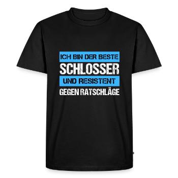 Resistant locksmith - Men's Premium Organic T-Shirt - black - Front - Nico (187cm)