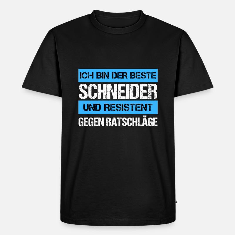 Resistenter Schneider - Männer Premium Bio T-Shirt - Schwarz
