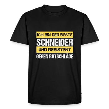 Resistant Cutter - Men's Premium Organic T-Shirt - black - Front - Nico (187cm)