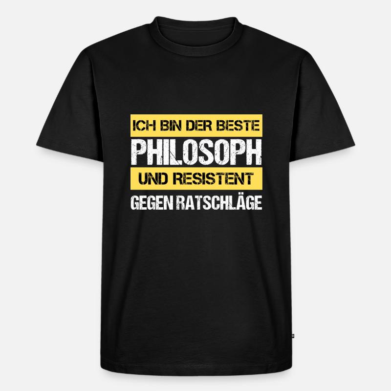 Resistenter Philosoph - Männer Premium Bio T-Shirt - Schwarz