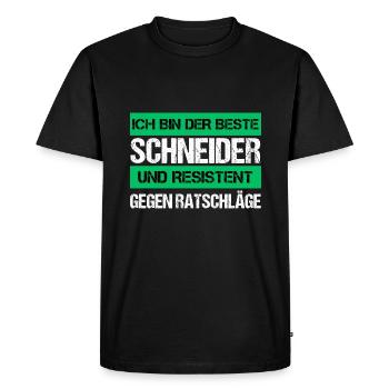 Resistant Cutter - Men's Premium Organic T-Shirt - black - Front - Nico (187cm)