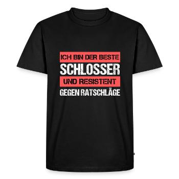 Resistant locksmith - Men's Premium Organic T-Shirt - black - Front - Nico (187cm)