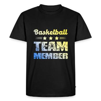 Équipe de basket-ball - T-shirt Premium bio Homme - noir - Devant - Nico (187cm)