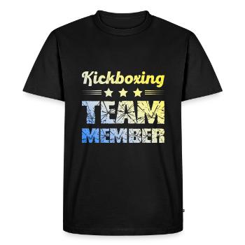 Kickboxing Team - Men's Premium Organic T-Shirt - black - Front - Nico (187cm)