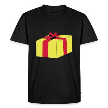 Emballage cadeau surprise, boucle de paquets - T-shirt Premium bio Homme - noir - Devant - Nico (187cm)