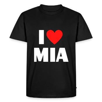 J’aime Mia Red Heart Love Fan Gift - T-shirt Premium bio Homme - noir - Devant - Nico (187cm)