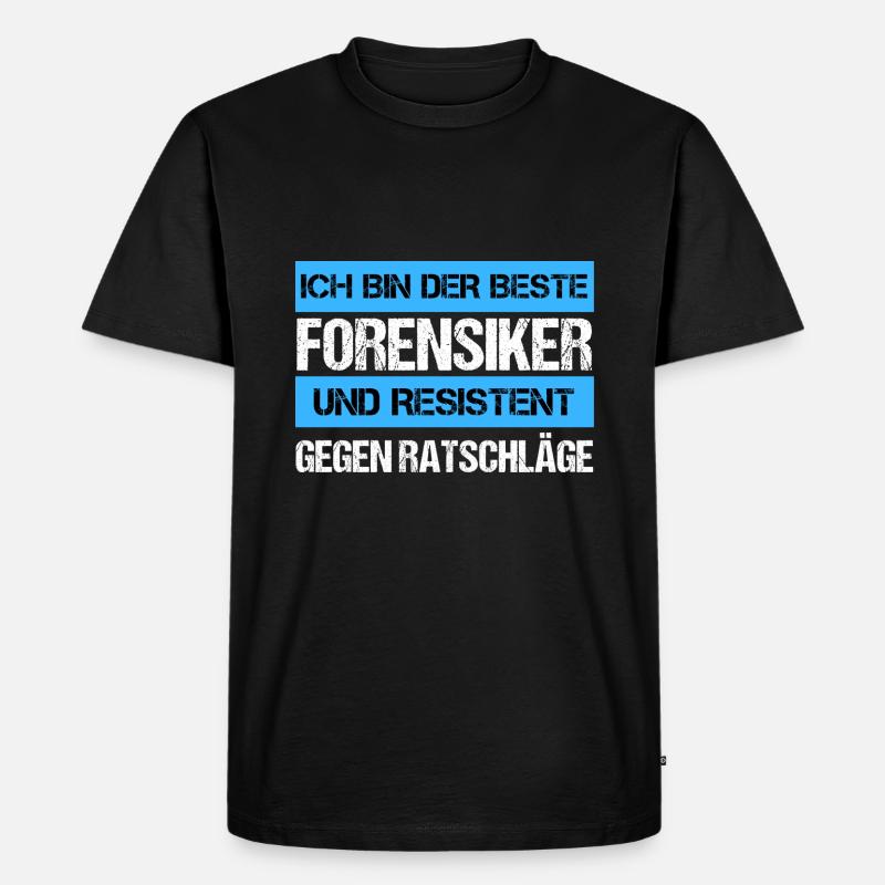 Resistenter Forensiker - Männer Premium Bio T-Shirt - Schwarz